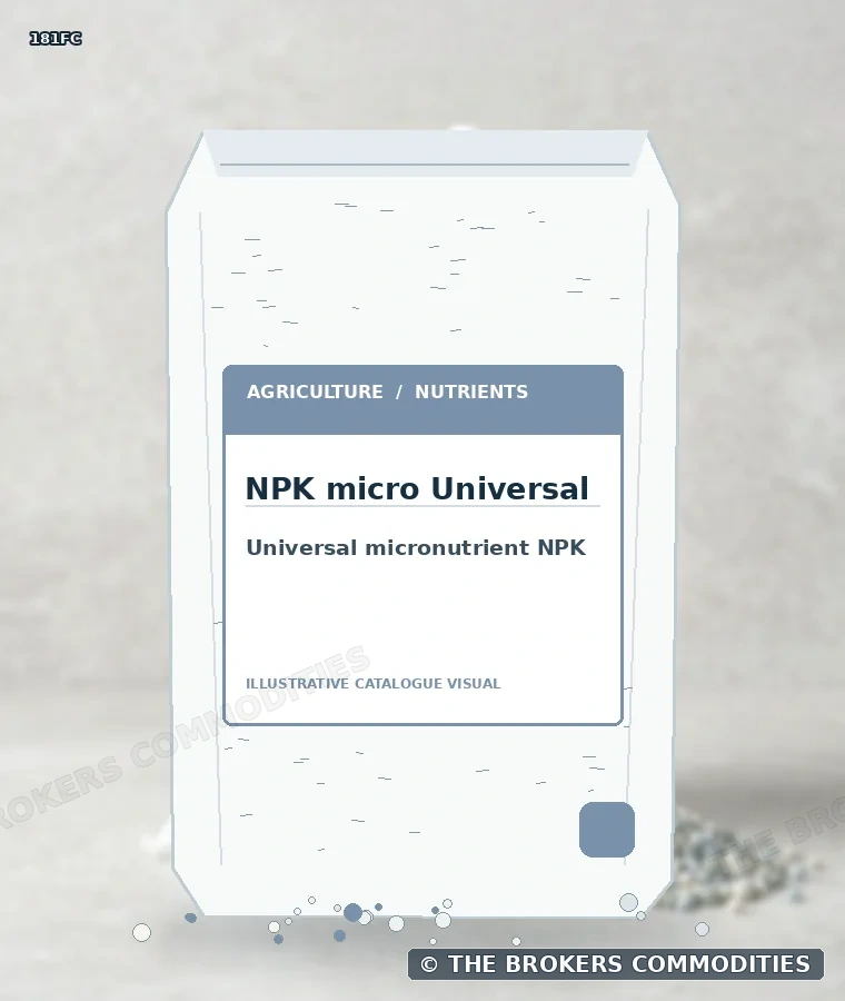 Universal micronutrient NPK — Illustration of the formulation for visual identification; it does not depict confirmed packaging, stock or a specific lot.